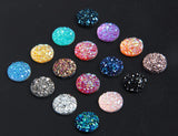 SBYURE 120 Pieces Resin Round Flat Back Mixed Shinny Color for Jewelry Making,DIY, Crafts,12mm