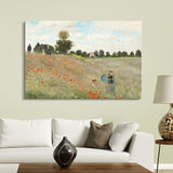 wall26 Canvas Wall Art - Famous Painting of Poppy Fieldby Claude Monet - Giclee Print Gallery Wrap Modern Home Decor Ready to Hang - 24x36 inches