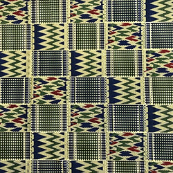 ITY African Print Fabric Kente (11-1) Polyester Lycra Knit Jersey 2 Way Spandex Stretch 58" Wide