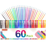 Gel Pens, 60 Pack Gel Pen Set 30 Colored Gel Pen with 30 Refills for Adults Coloring Books Drawing Doodling Crafts Scrapbooking Journaling
