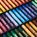 Non Toxic Soft Oil Pastels Set of 48 Assorted Colors Bundle with Rubber Pastel Erasers for Artist and Professionals