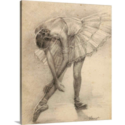 Antique Ballerina Study II Canvas Wall Art Print, 16"x20"x1.25"