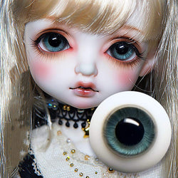 Clicked 1 Pairs Natural Light Gray-Green Acrylic Glass Eyes for Making Reborn Doll Kits for BJD Dollfile Luts Ball Joint Dolls Doll Accessories,14mm