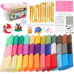 Vankerter 36 Colors Polymer Clay Christmas Kit Oven Bake Clay Modeling Clay with 13 Sculpting Tools and 11 Kinds of Accessories (About 0.7 Ounces per Pack)