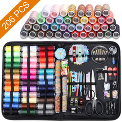 Large Sewing Kit, 206 Pcs Premium Sewing Supplies, Anti-Scratch Durable 600D Oxford Fabric Sewing Kits for Adults, Sewing Kits Set Suitable for Traveller, Emergency, Beginner, Kids, Home and DIY