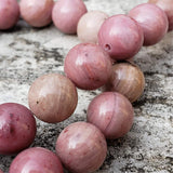 Chengmu 8mm Redwood Stone Beads for Jewelry Making Natural Gemstone Round Loose Spacer Beads Assortments Supplies Accessories for Bracelet Necklace with Elastic Cord