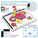 UZOPI Potable Tracing Light Box for Drawing, Battery or USB Powered, Ultra-Thin Dimmable Led Light Pad for Artists Drawing, Sketching, Animation, Diamond Painting, X-ray Viewing