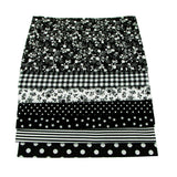 7pcs Black 19.7"x19.7" 100% Cotton Quilting Fabric for DIY Sewing Patchwork