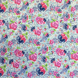 Pansey Swirl Pink Print Fabric Cotton Polyester Broadcloth by The Yard 60" inches Wide