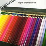 JS Colored Pencils, 48 Colors Set,Soft Core, Oil Based Leads, Nontoxic,Art Coloring Drawing Pencils for Adult Coloring Book, Sketch (Pack of 48)