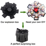 Explosion Box, POZEAN Explosion Gift Box DIY Photo Album Exploding Picture Box 6 Face for Birthday, Wedding, Engagement, Valentine's Day, Anniversary, Wife, Husband, Dad, Mom, Boyfriend