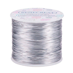BENECREAT 20 Gauge 770FT Aluminum Wire Anodized Jewelry Craft Making Beading Floral Colored Aluminum Craft Wire - Silver