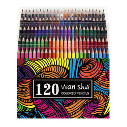 120 Colored Pencils - Premium Soft Core 120 Unique Colors (No Duplicates) Color Pencil Set for Adult Coloring Books, Artist Drawing, Sketching, Crafting
