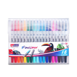18 Colors Dual Tip Pens, Fine Point and Brush, Journal Planner Pens, for Drawing and Writing