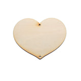 yuhoshop: Wooden Heart 5pcs 5" (Wide) X 1/8" inch Two 2mm Hole Unfinished Wood Cutouts for Birthday Calendar Board,Chore Board