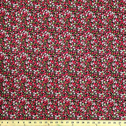 Pamela Red Print Fabric Cotton Polyester Broadcloth FWD