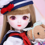 BJD/SD Doll 1/6 26CM 10 Inch Toys Jointed Body DIY Toys Cosplay Fashion Dolls with Clothes Outfit Shoes Wig Hair Makeup