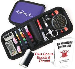 Craftlab Best Mini Sewing Kit with Sewing Survival Ebook, 78 Emergency Accessories For Home, Travel, Emergency