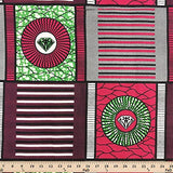 African Print Fabric Cotton Print 44'' wide Sold By The Yard (185175-4)