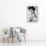 Dorothy Dandridge with Beautiful Smile Black and White Wall Art Canvas Print Beautiful African American Icon Artwork Home Decor Wall Decor Stretched Ready to Hang-%100 Handmade in The USA - 22x15