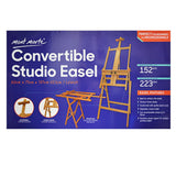 Mont Marte Convertible Studio Easel. Floor Easel Suitable for a Range of Canvas Sizes. Easy Height and Tilt Adjustment.