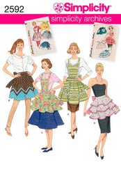 Simplicity 2592 Kitchen Aprons Sewing Pattern for Women by Simplicity Archives, Sizes S-L