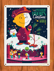 Tin Sign a Charlie Brown Christmas Purple Art Painting Movie Poster Peanuts TIN Sign 7.8X11.8 INCH