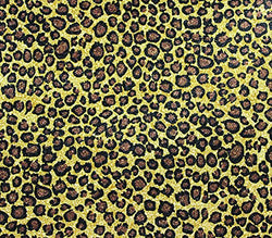 Vinyl Fabric Glitter Leopard Stardust 54 Wide Sold By The Yard (GOLD)
