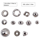 BronaGrand 100g (About 130-180pcs) Antique Silver Round Small Beads Jewelry Bead Charm Spacers for Jewelry Making Bracelets Necklace