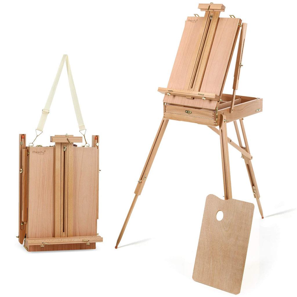 Arteza Art Supply Wooden Tabletop Art Easel with Drawer & Palette