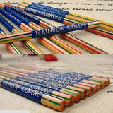 Aland-10Pcs Durable Rainbow Color Pencil 4 in 1 Colored Drawing Painting Accessory Set