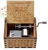 Engraved Music Box - You are My Sunshine, Gift for Wife from Husband - I Love You.