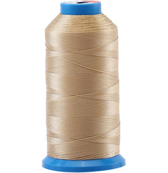 Selric [1500 Yards/Coated/No Unravel /21 Colors Available] Heavy Duty Bonded Nylon Threads #69 T70 Size 210D/3 for Upholstery, Leather, Vinyl, and Other Heavy Fabric (Khaki)