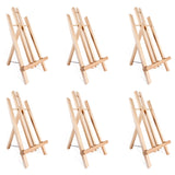 14" A-Frame Painting Easels 6-Pack, Ohuhu 14 Inches Tall Display Stand Tabletop Art Easel Set Mini Wood Painting Easels for Kids Children Artist Student Classroom Table Top Display, Back To School Art