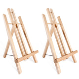 Tabletop Art Easel Set, Ohuhu 14" Tall Display Stand A-Frame Mini Wood Painting Easels for Kids Artist Adults Students Classroom Table top Display, 2-Pack, Back to School Art Supplies