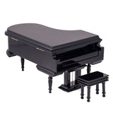 Broadway Gifts Black Baby Grand Piano Music Box with Bench and Black Case