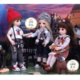 Bjd Doll Sd Doll 1/6 30cm 11.8 Inches Girl Toy Joint Doll Simulation Doll Clothes + Wig + Facial Makeup,13