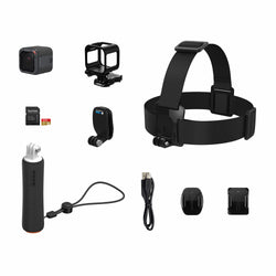 GoPro HERO5 Session Action Camera (4K Video, 10MP Photos) Bundle with 16GB MicroSD Card, Head Strap