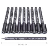 Black Micro drawing Pens - Waterproof Archival Ink, Sketching, Anime, Illustration, Technical Drawing, Comic Manga Scrapbooking and School Using, fineliner pen 9Pcs/Set