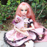 BJD Ball Jointed Doll 37CM Princess DIY Dress Up Change Makeup Toy Moveable Joints Body Female Figure Body 3D Real Eyes