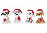 Plushland Xmas Pawpal with Santa Hat Stuffed Animals Plush Puppet Dog 8 Inches for Kids - A Perfect Christmas Day Gift on This Holiday for Babies (Christmas Dog Assortment)