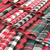 CJINZHI Buffalo Plaid Cotton Fabric, 30pcs/lot 5.9" x 5.9" Christmas Gingham Cloth Squares Quilting Bundles Check Fabric Precut Patchwork for DIY Christmas Craft Sewing Festival Decorations.