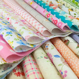 flic-flac Quilting Fabric Squares 100% Cotton Precut Quilt Sewing Floral Fabrics for Craft DIY (10 x 10 inches, 60pcs)