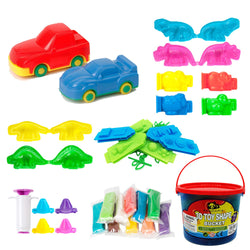 Pandapia 44-Piece Bucket Play Dough Tools, Playset Includes Accessories & Clay for Kids Classroom