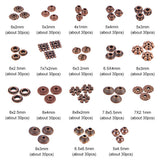 PH PandaHall 540pcs 18 Styles Red Copper Spacer Beads, Tibetan Alloy Bead Spacers Jewelry Beads for Bracelet Necklace Jewelry Supplies
