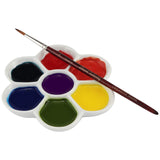 Creative Mark English Glazed Flower Paint Palette, Watercolor Painting Mixing Palette - 4¾" inch Diameter