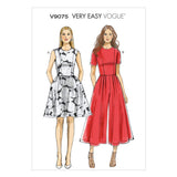 Vogue Patterns V9075A50  Misses'/Misses' Petite Dress and Jumpsuit Sewing Template, Size A5 (6-8-10-12-14)
