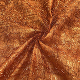 Metallic Eyelash Uragiri Lame Fabric Long Hair Shiny 60" Wide BTY (Orange)