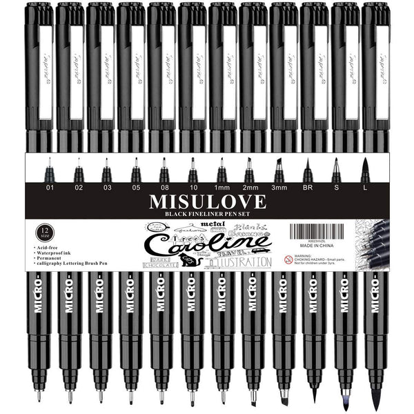 MISULOVE Hand Lettering Pens Calligraphy Pens Brush Markers Set