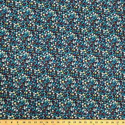 Pamela Navy Print Fabric Cotton Polyester Broadcloth FWD